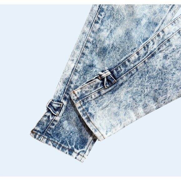 Vintage CHIC Stonewash Hi Rise Bow Ankle 80s / 90s Jeans Size 24 - Picture 3 of 8